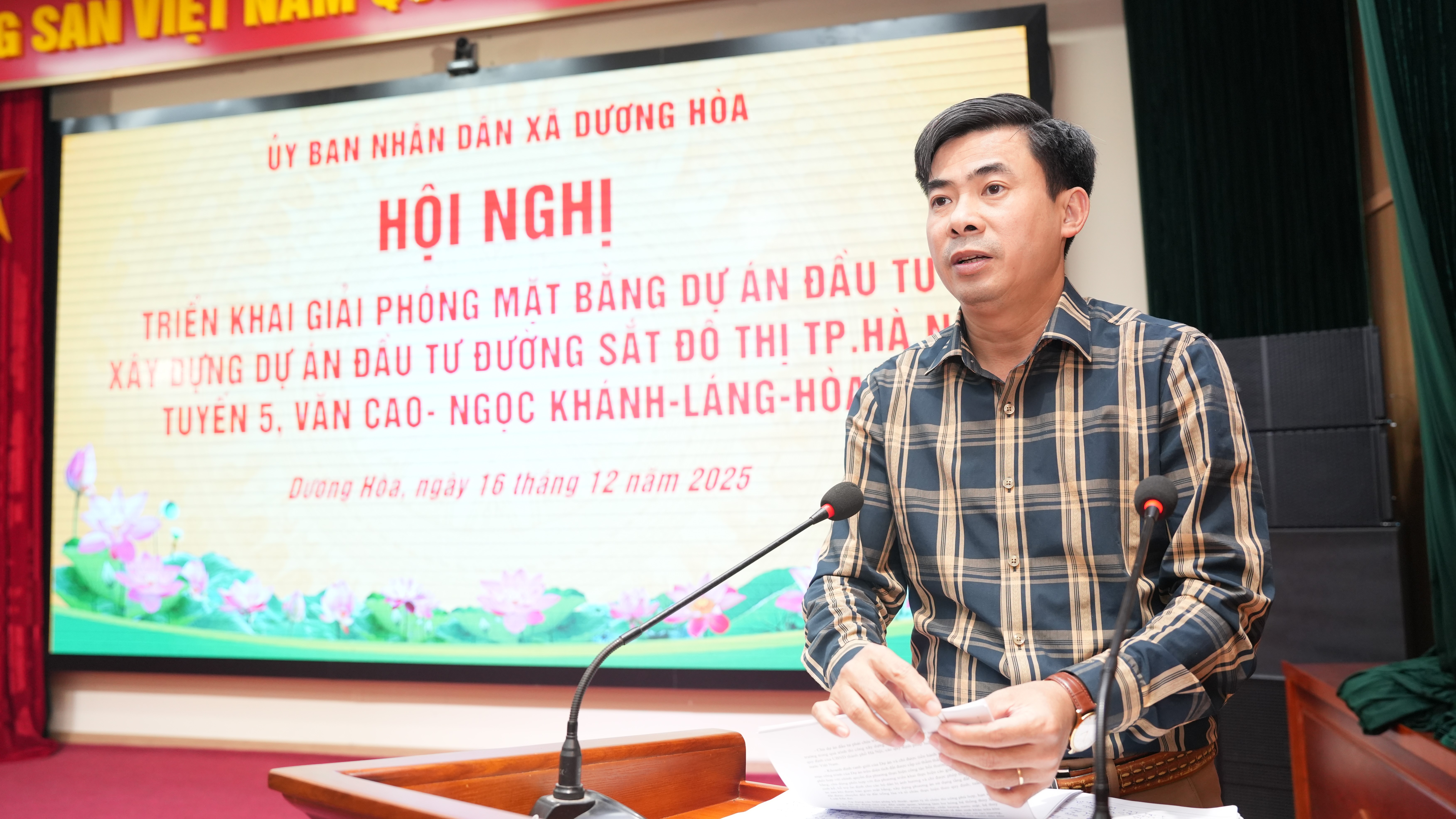 Xã Dương Hòa triển khai công tác giải phóng mặt bằng Dự án đường sắt đô thị số 5