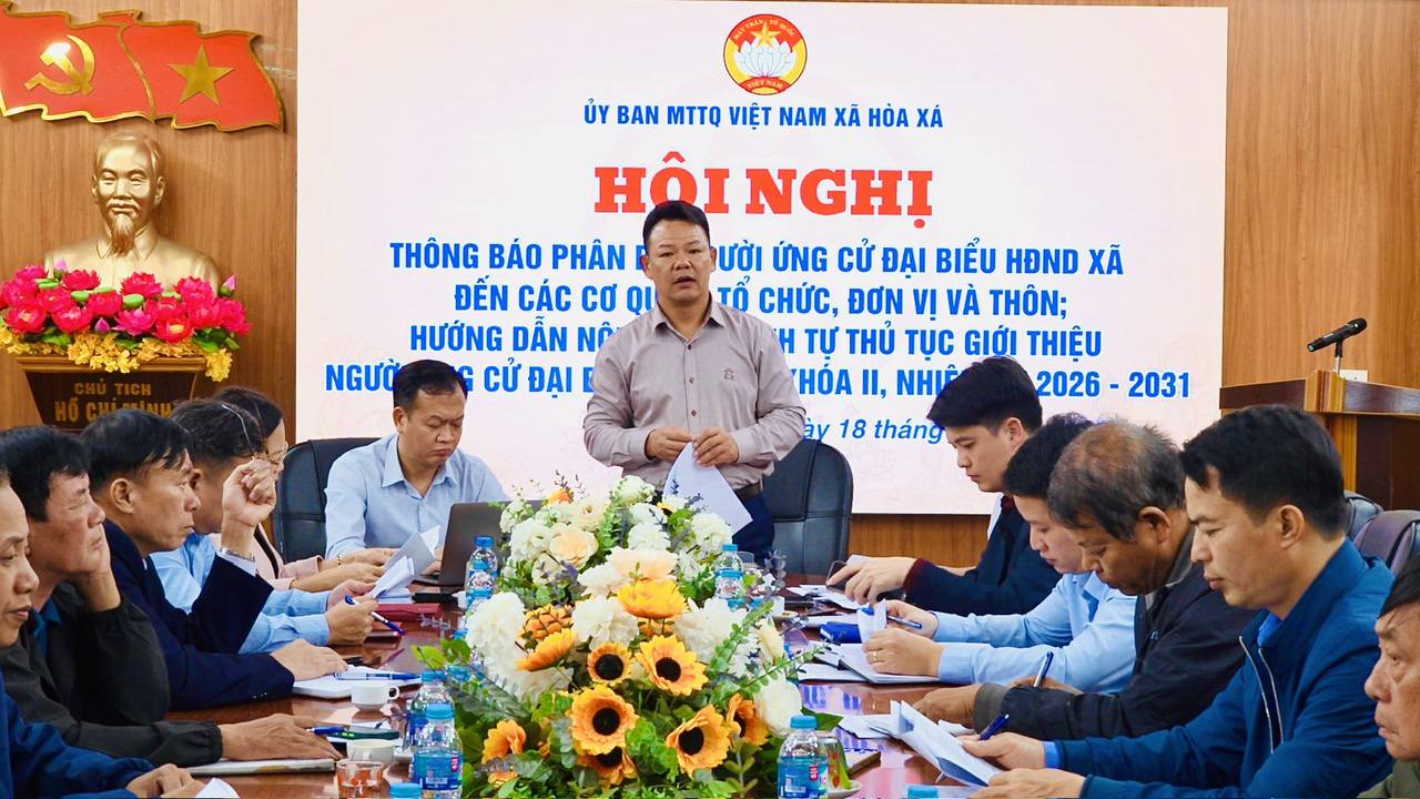 Xã Hòa Xá thống nhất phân bổ cơ cấu ứng cử đại biểu HĐND, bảo đảm dân chủ và đại diện rộng rãi
