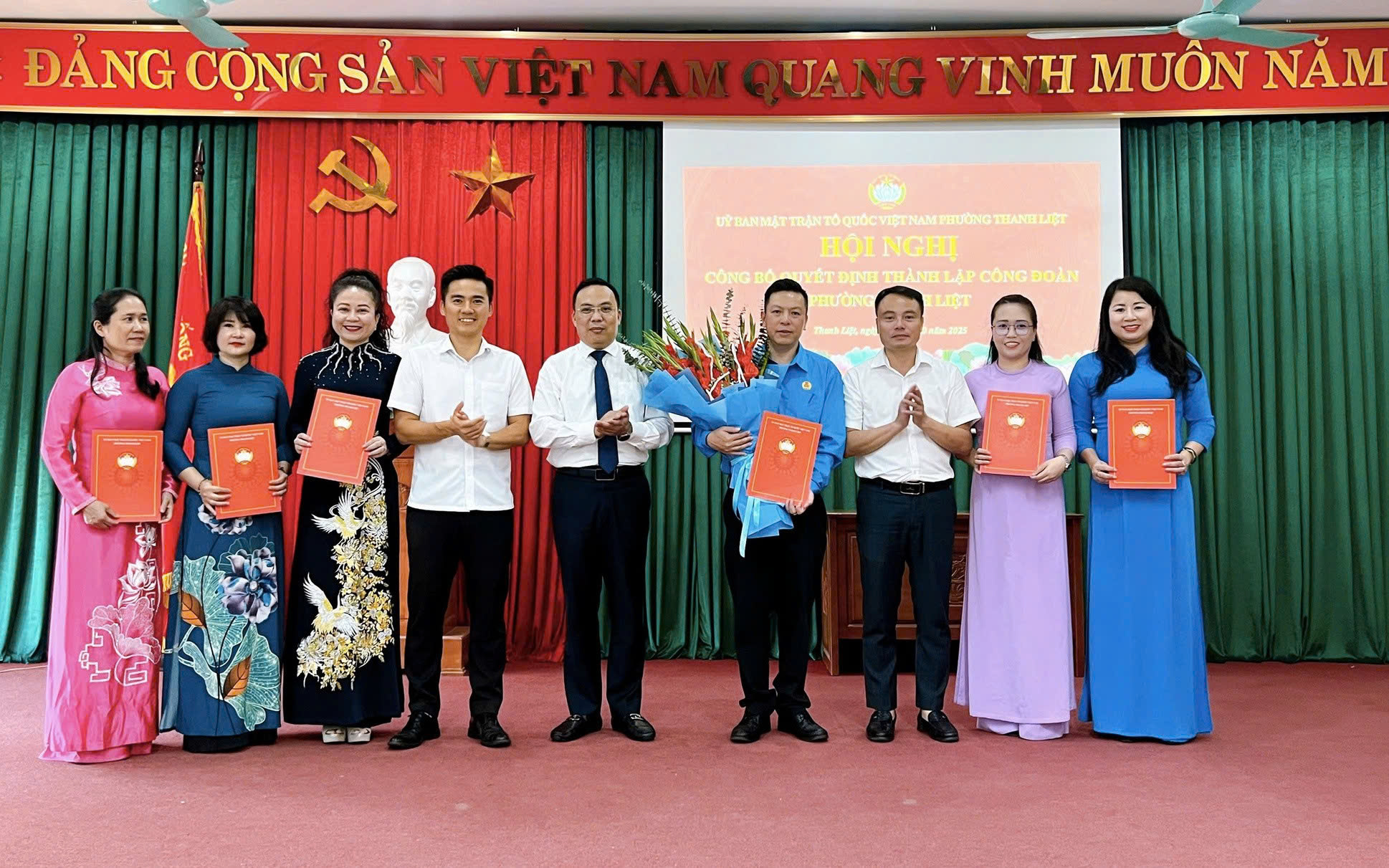 Phường Thanh Liệt công bố thành lập Công đoàn phường, hoàn thiện thiết chế đại diện người lao động ở cơ sở