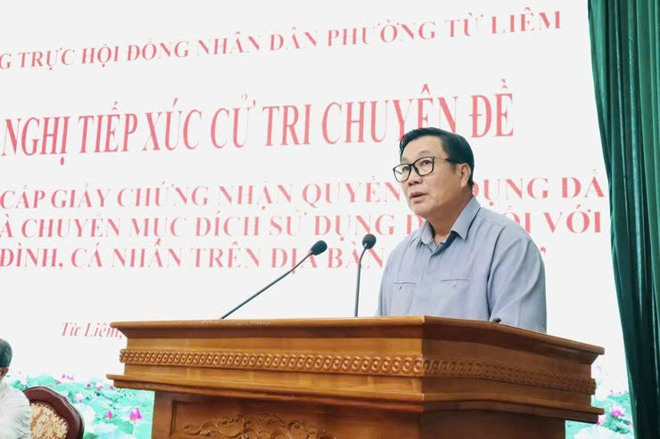 Phường Từ Liêm đối thoại thẳng thắn với cử tri về cấp giấy chứng nhận quyền sử dụng đất trong mô hình chính quyền địa phương hai cấp