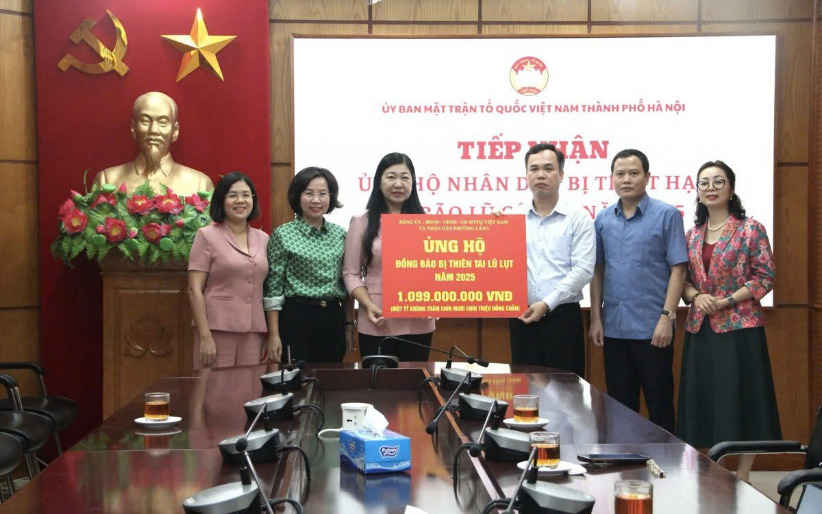 Hà Nội tiếp nhận hơn 24,48 tỷ đồng ủng hộ đồng bào bị thiệt hại do bão lũ: Lan tỏa nghĩa tình
