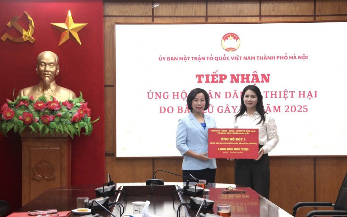 Hà Nội tiếp nhận hơn 1,1 tỷ đồng ủng hộ đồng bào bị thiệt hại do bão lũ năm 2025