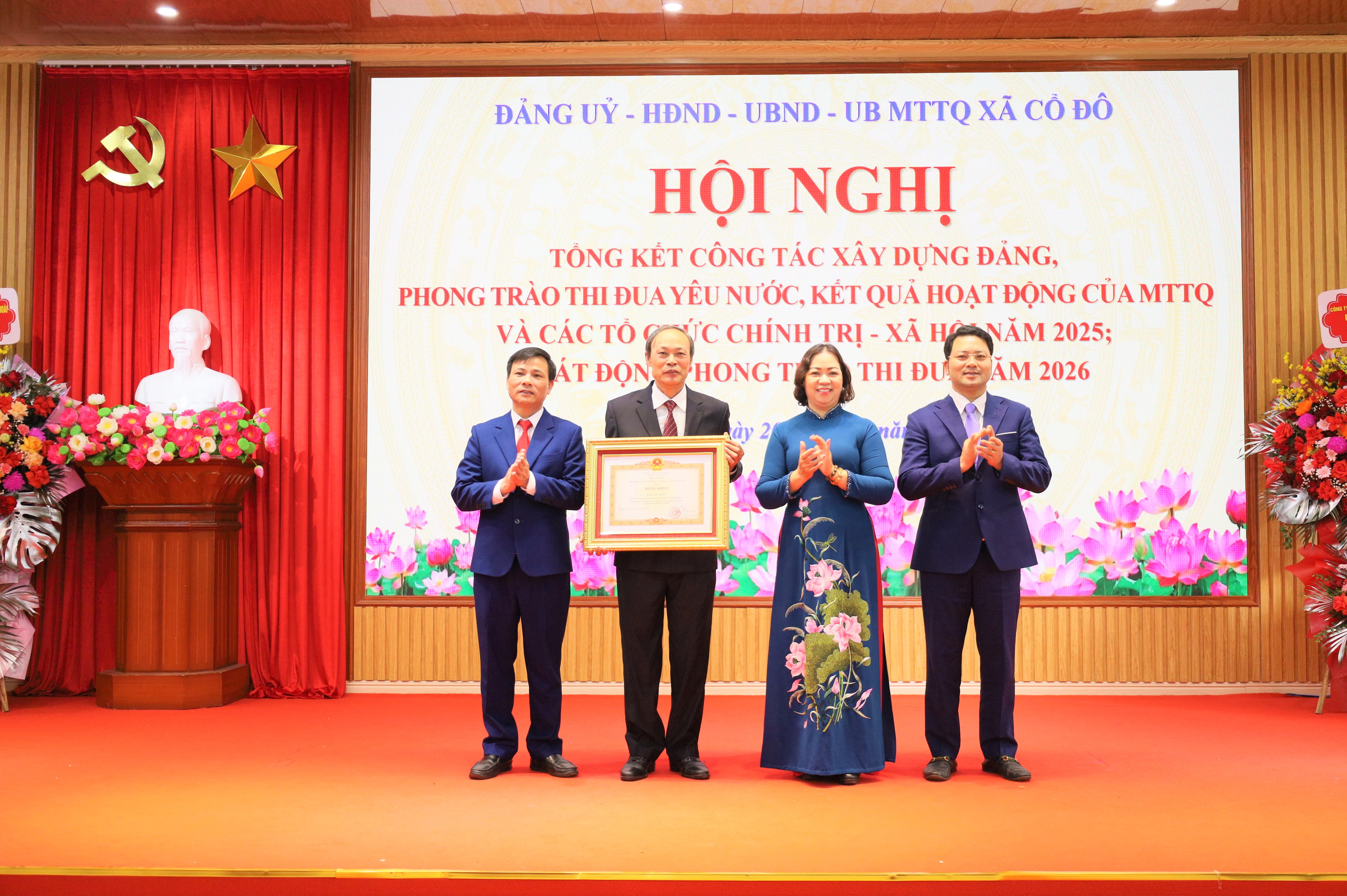 Xã Cổ Đô khẳng định quyết tâm xây dựng Đảng vững mạnh, tạo nền tảng phát triển toàn diện năm 2026