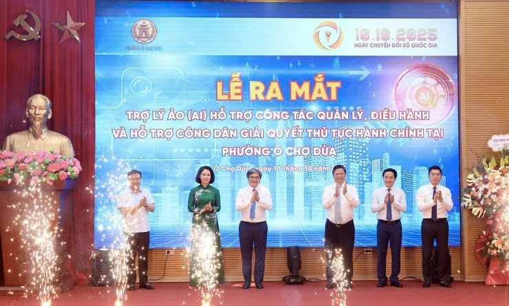 Phường Ô Chợ Dừa ra mắt Trợ lý ảo AI, tạo bước đột phá trong quản lý, điều hành và giải quyết thủ tục hành chính