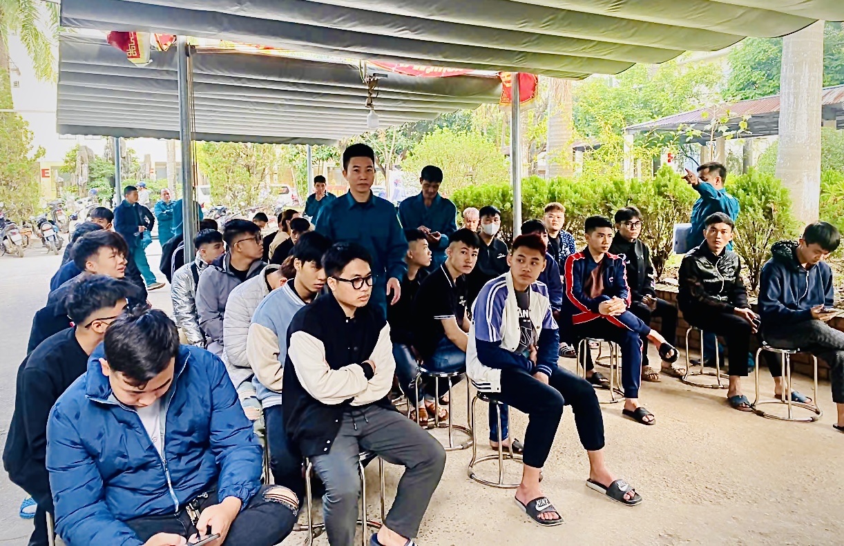 Xã Hòa Xá tổ chức khám tuyển nghĩa vụ quân sự năm 2026 nghiêm túc, đúng quy định
