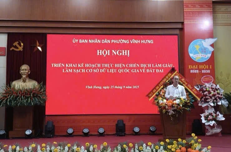 Phường Vĩnh Hưng triển khai chiến dịch làm giàu, làm sạch cơ sở dữ liệu đất đai, hướng tới quản lý hiện đại và minh bạch