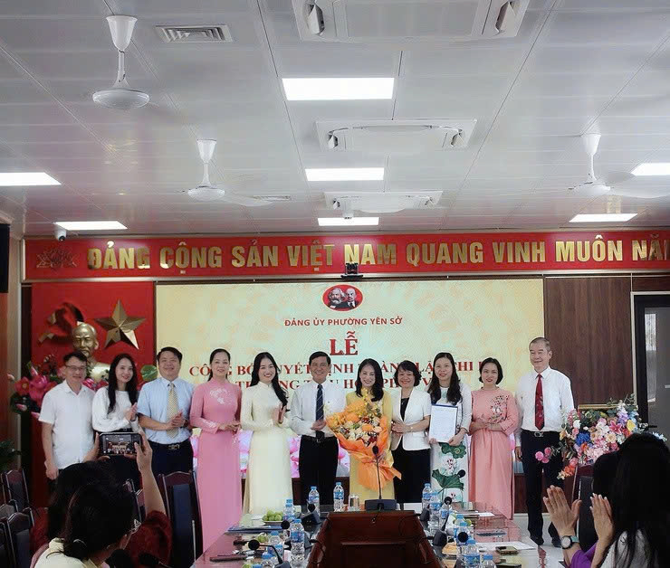 Đảng ủy phường Yên Sở củng cố nền tảng chính trị trong giáo dục với ba chi bộ trường học mới