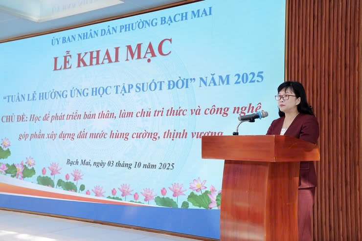 Phường Bạch Mai khai mạc Tuần lễ hưởng ứng học tập suốt đời năm 2025