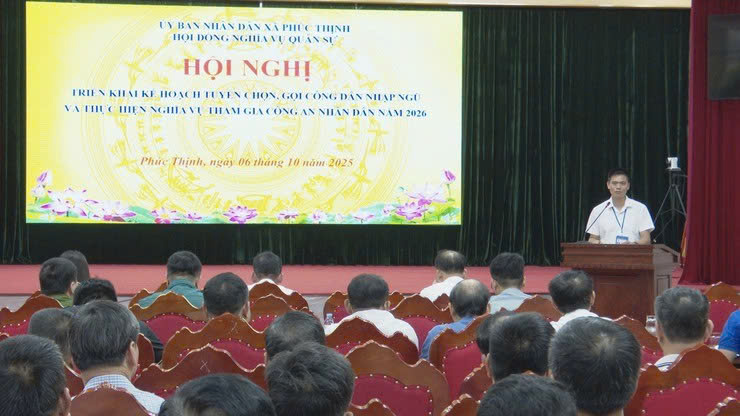 Xã Phúc Thịnh triển khai kế hoạch tuyển quân năm 2026, bảo đảm chặt chẽ, đúng quy định, nâng cao chất lượng