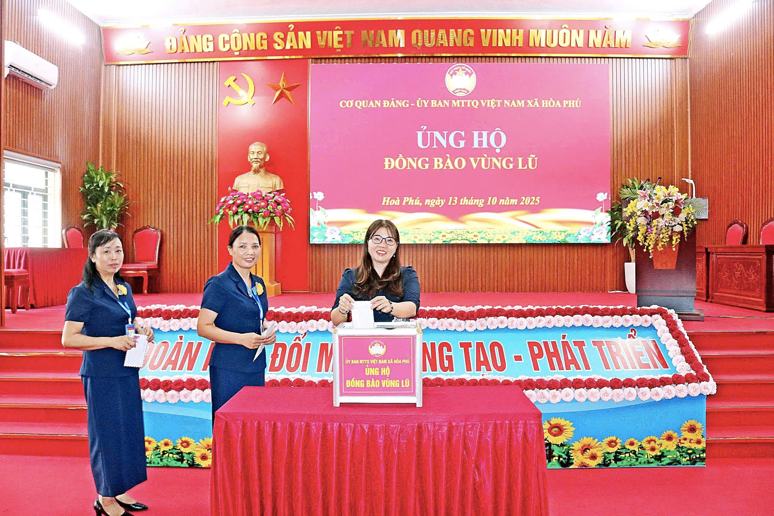 Xã Hòa Phú phát động ủng hộ đồng bào vùng lũ, lan tỏa tinh thần sẻ chia và trách nhiệm cộng đồng