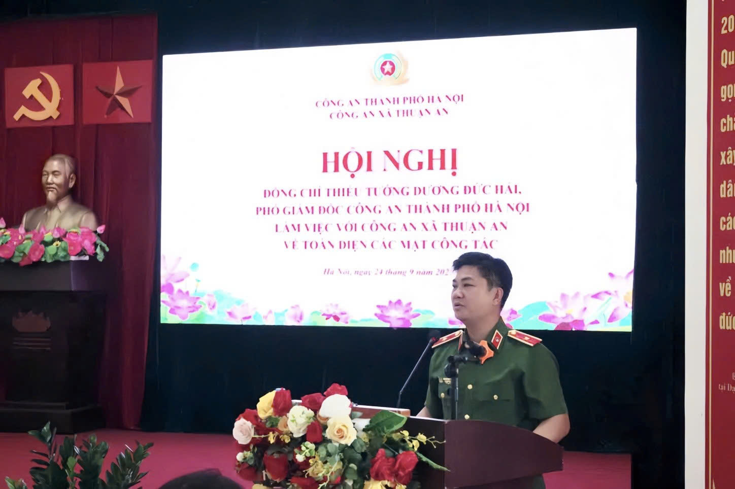 Công an xã Thuận An sơ kết công tác sau hơn hai tháng hoạt động theo mô hình mới
