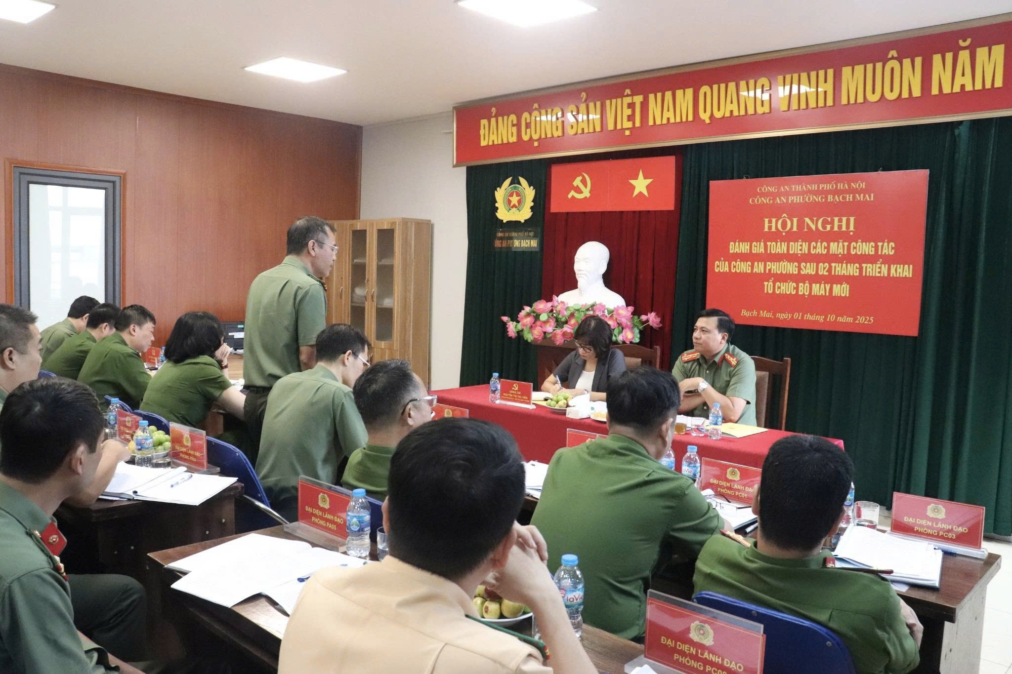 Công an thành phố Hà Nội kiểm tra, đôn đốc nhiệm vụ tại Công an phường Bạch Mai
