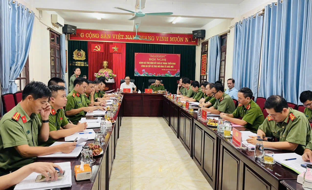 Công an thành phố Hà Nội kiểm tra, đánh giá hiệu quả hoạt động Công an xã Sơn Đồng sau sắp xếp tổ chức