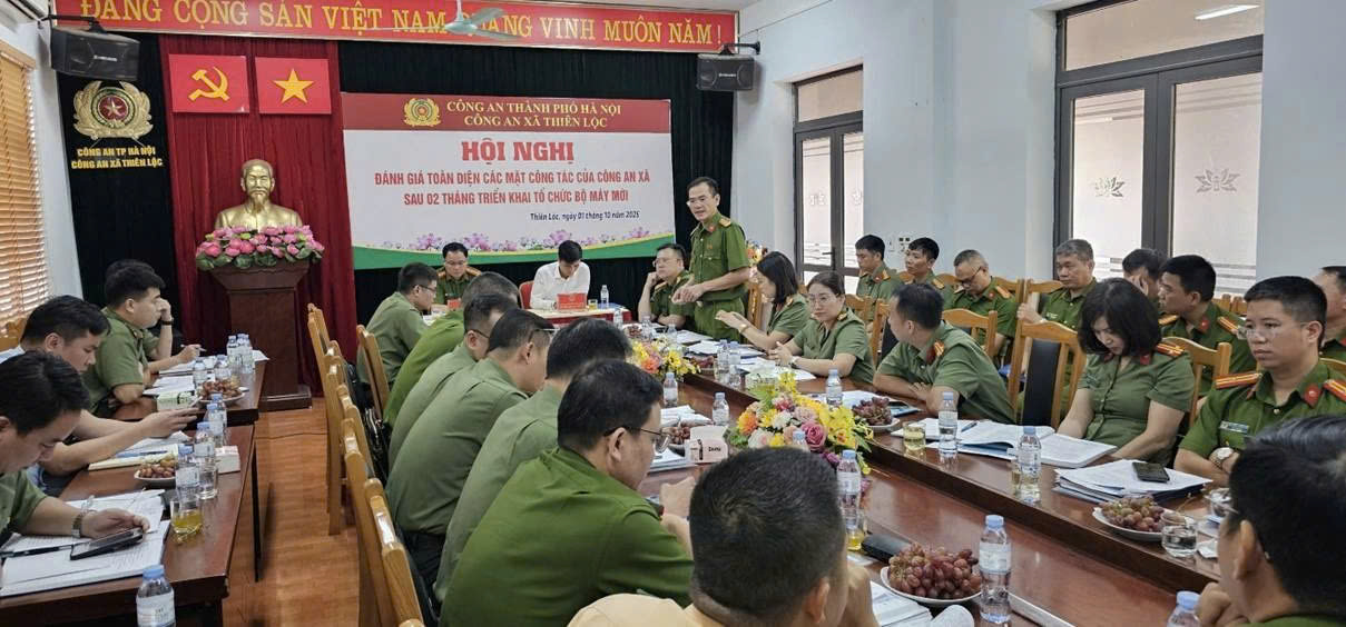 Công an thành phố Hà Nội kiểm tra, đánh giá hiệu quả hoạt động Công an xã Thiên Lộc và xã Phúc Thịnh