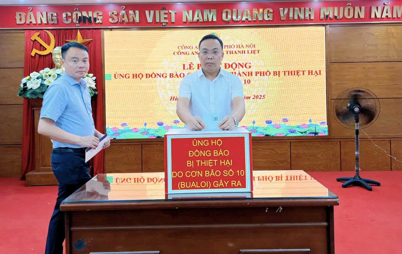 Công an phường Thanh Liệt lan tỏa tinh thần vì nhân dân phục vụ, chung tay hướng về đồng bào vùng bão lũ