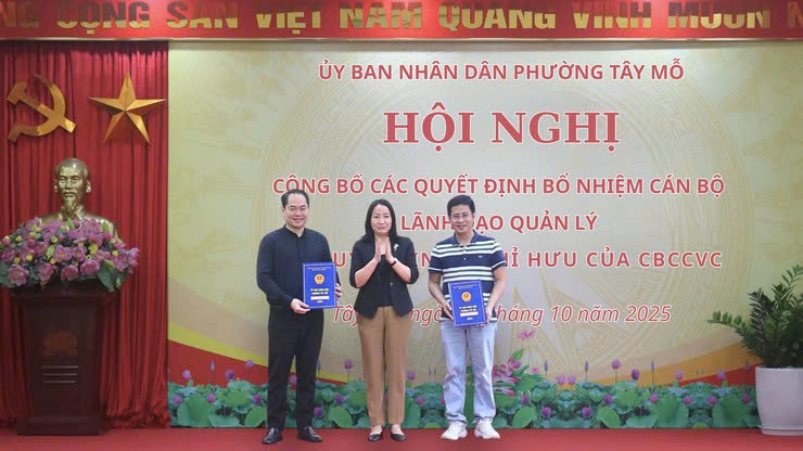 Phường Tây Mỗ kiện toàn nhân sự lãnh đạo, bảo đảm thông suốt bộ máy trong giai đoạn mới