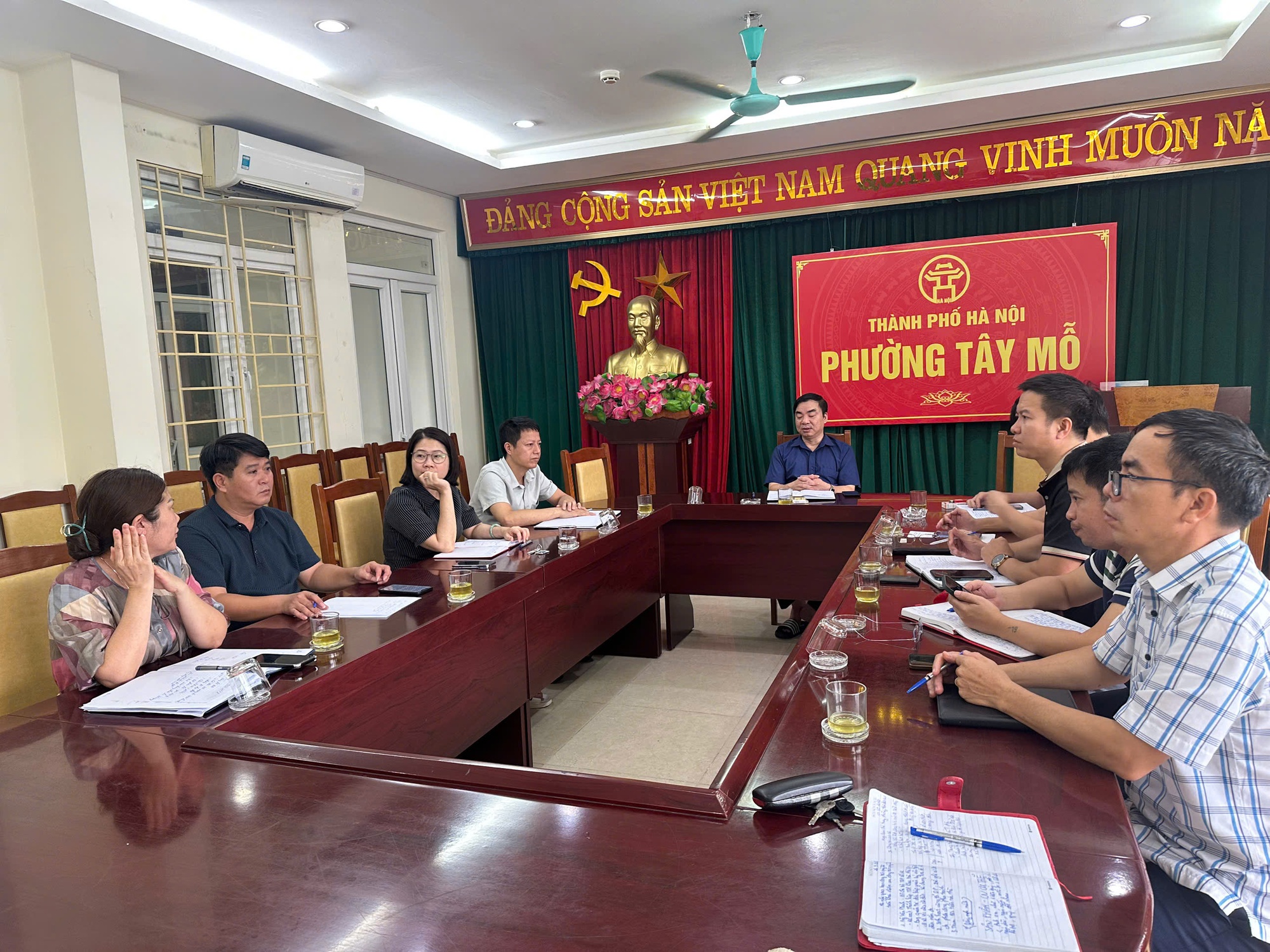 Phường Tây Mỗ chủ động phương án phòng, chống lụt bão, siết chặt kỷ cương ứng phó từ cơ sở