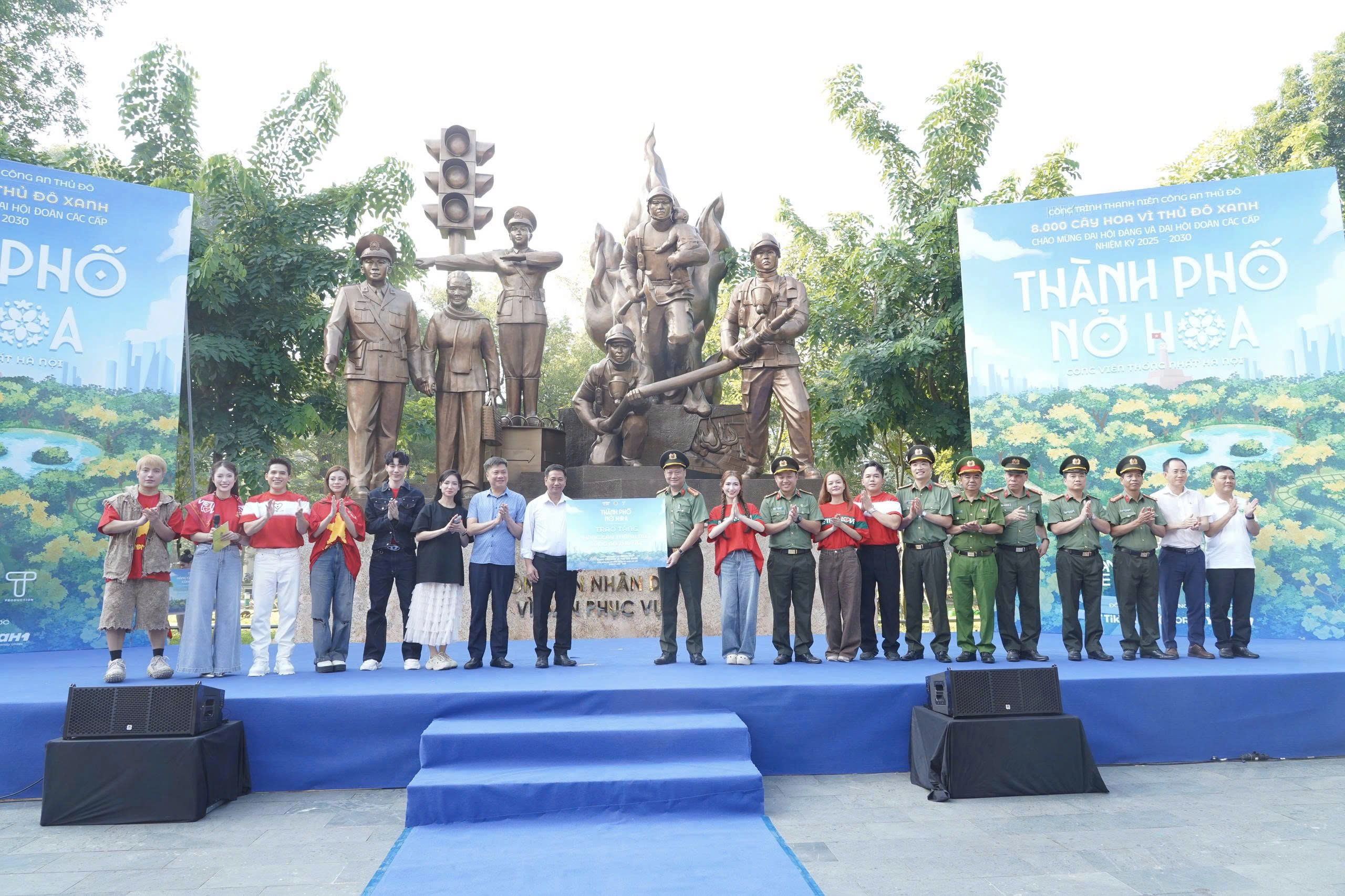 Tuổi trẻ Công an Thủ đô phát động Công trình thanh niên “8.000 cây hoa vì Thủ đô xanh”