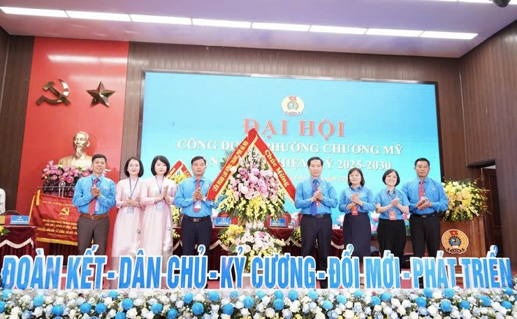 Công đoàn phường Chương Mỹ tổ chức Đại hội lần thứ I, khẳng định vai trò đại diện người lao động trong giai đoạn mới