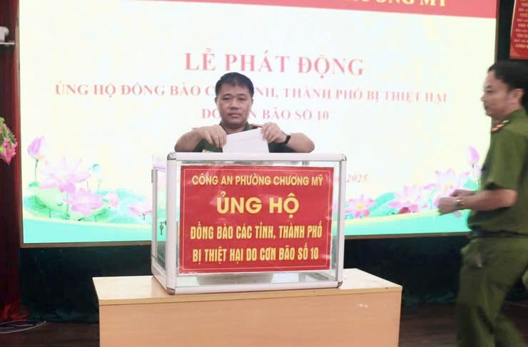 Công an phường Chương Mỹ phát huy kỷ cương, trách nhiệm vì bình yên địa bàn và nghĩa tình với đồng bào vùng bão