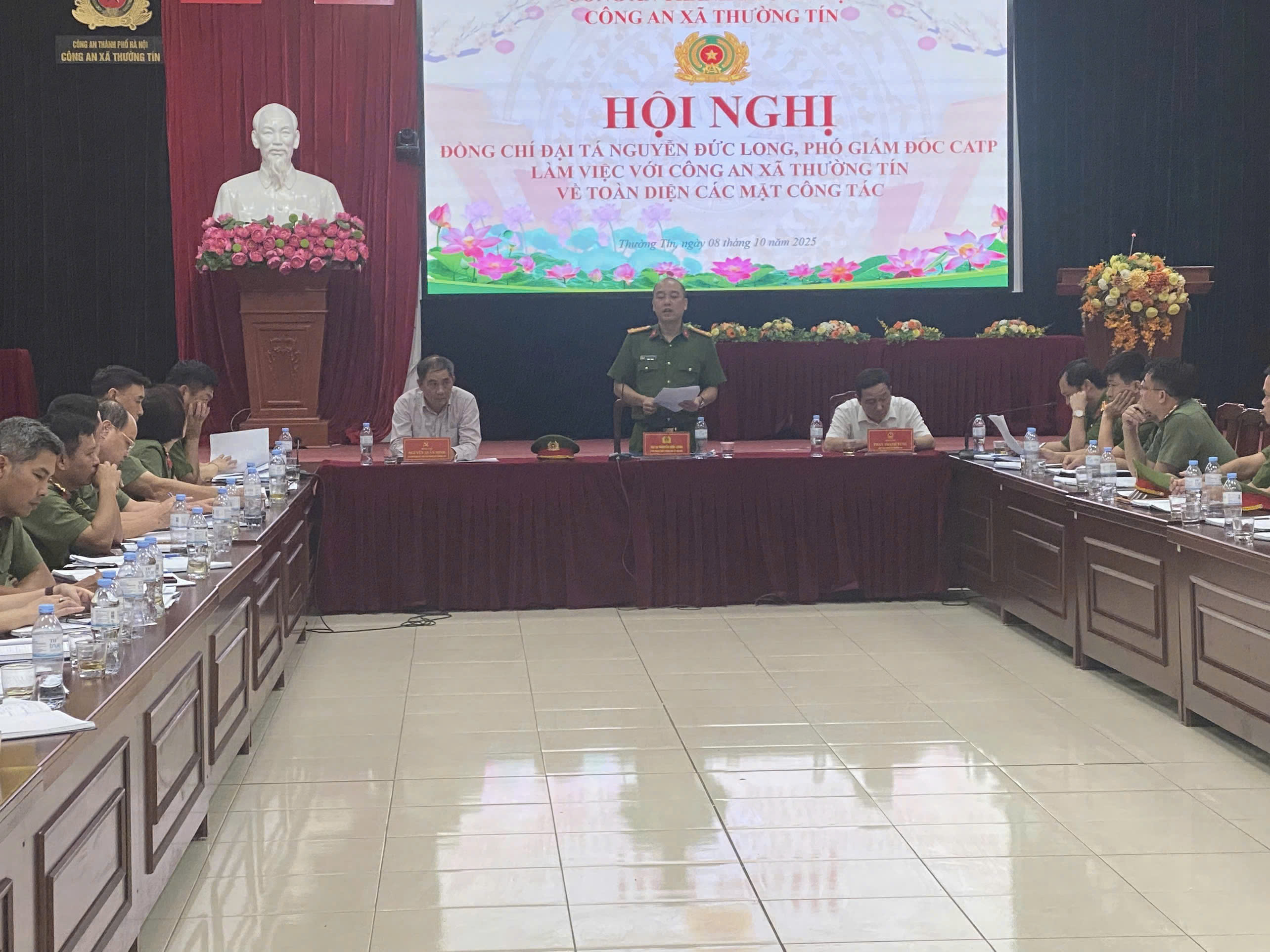 Công an thành phố Hà Nội kiểm tra, đánh giá 3 tháng vận hành mô hình tổ chức mới tại Công an xã Thường Tín