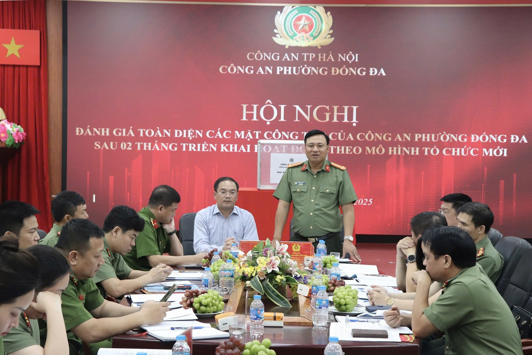 Công an thành phố Hà Nội kiểm tra, làm việc tại Công an phường Đống Đa, siết chặt kỷ cương từ cơ sở