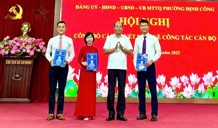 Phường Định Công kiện toàn tổ chức bộ máy, thành lập Công đoàn phường