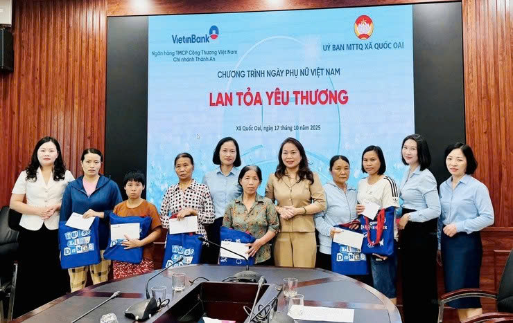Uỷ ban Mặt trận Tổ quốc xã Quốc Oai lan tỏa nghĩa tình, chăm lo phụ nữ có hoàn cảnh đặc biệt khó khăn