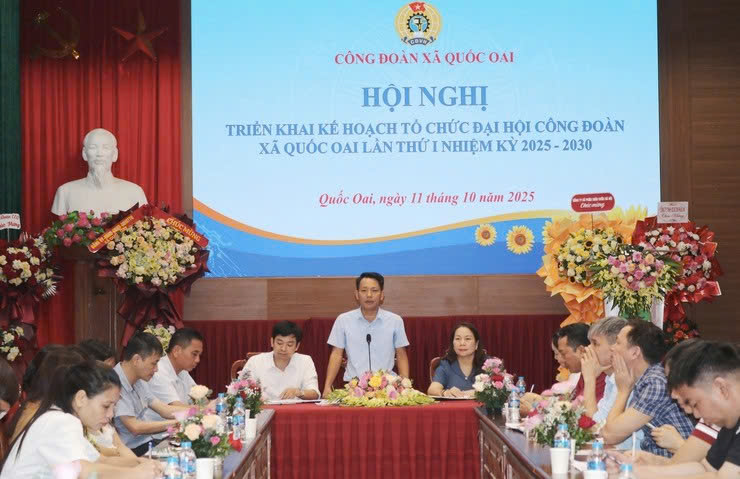 Xã Quốc Oai chuẩn bị chu đáo cho Đại hội Công đoàn xã lần thứ I, nhiệm kỳ 2025-2030
