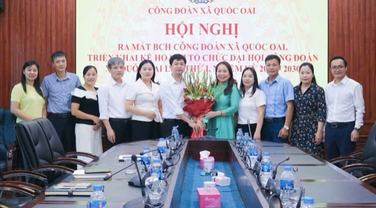 Xã Quốc Oai công bố thành lập Công đoàn xã, hoàn thiện tổ chức theo mô hình chính quyền địa phương hai cấp