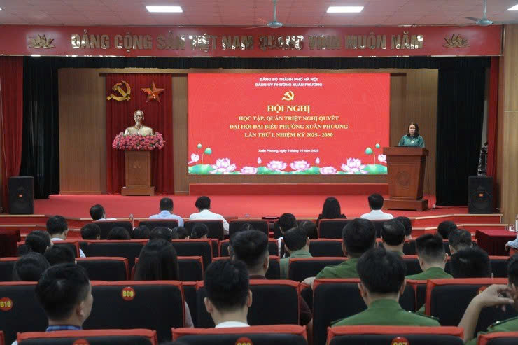 Phường Xuân Phương quán triệt Nghị quyết Đại hội Đảng bộ phường lần thứ I, tạo động lực phát triển nhiệm kỳ 2025-2030