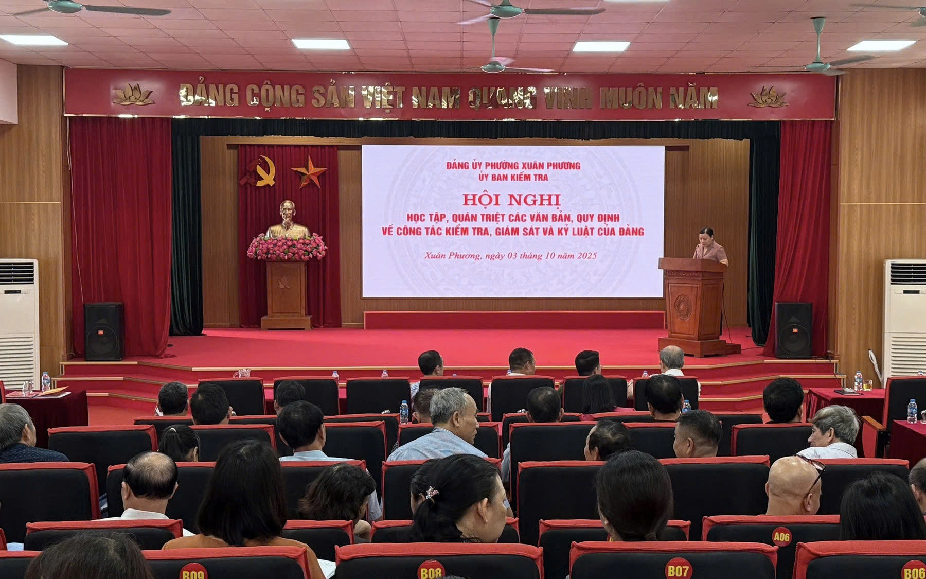 Phường Xuân Phương quán triệt các quy định mới về kiểm tra, giám sát và kỷ luật của Đảng