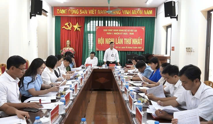 Đảng bộ xã Vật Lại tổ chức Hội nghị lần thứ nhất, thống nhất chương trình hành động nhiệm kỳ 2025–2030