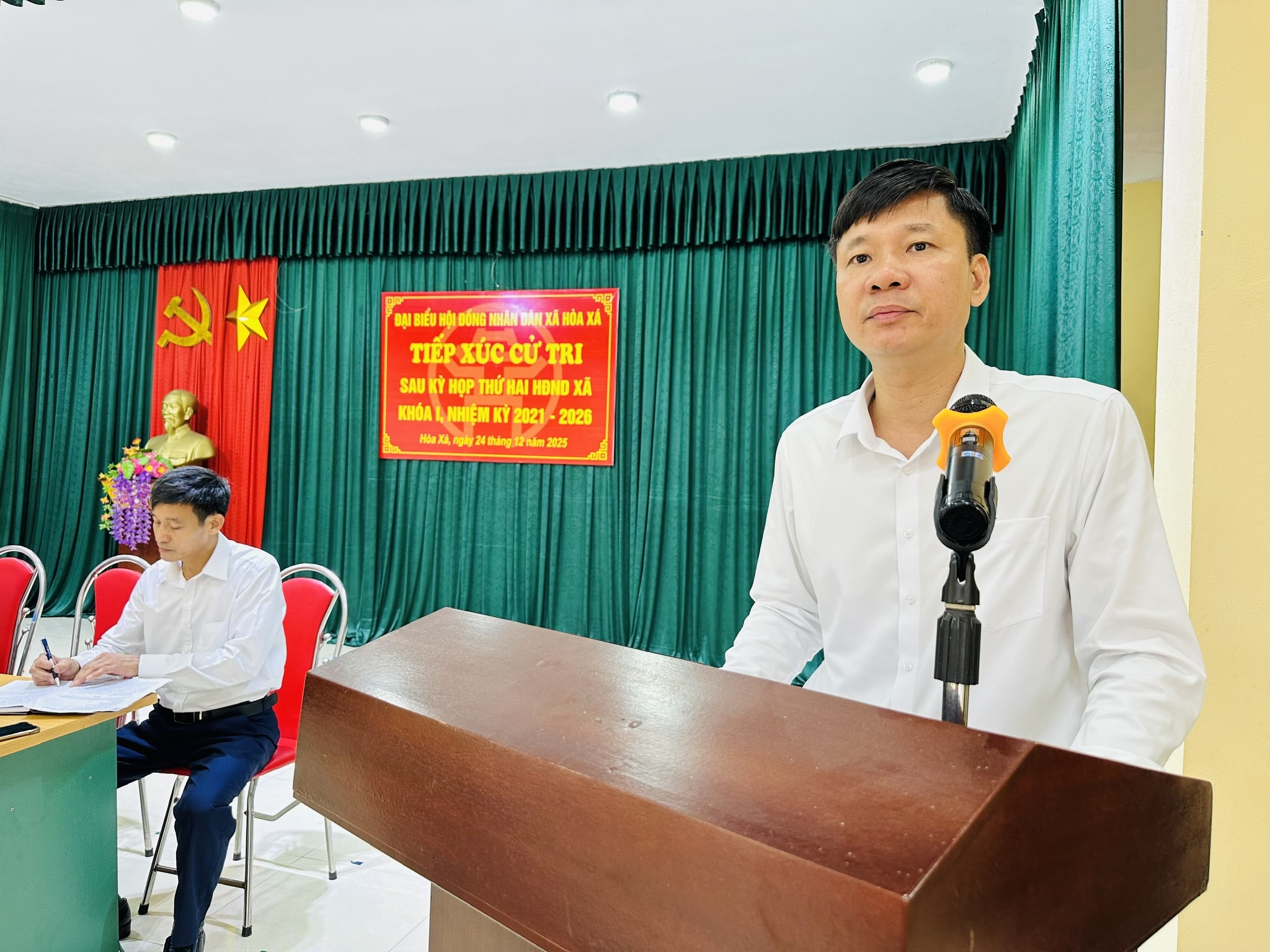 HĐND xã Hòa Xá tiếp xúc cử tri sau Kỳ họp thứ 2: Lắng nghe thẳng thắn, giám sát đến cùng kiến nghị của cử tri