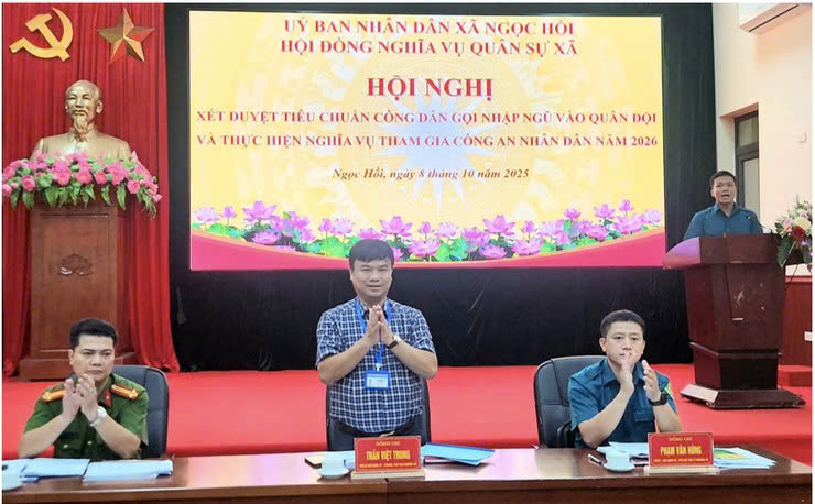 Xã Ngọc Hồi rà soát chặt chẽ nguồn tuyển quân, bảo đảm công khai, đúng luật cho mùa tuyển quân năm 2026