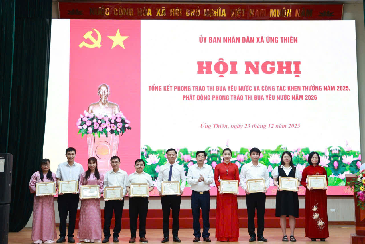 Xã Ứng Thiên tổng kết phong trào thi đua yêu nước 2025, tạo đà bứt phá cho năm 2026