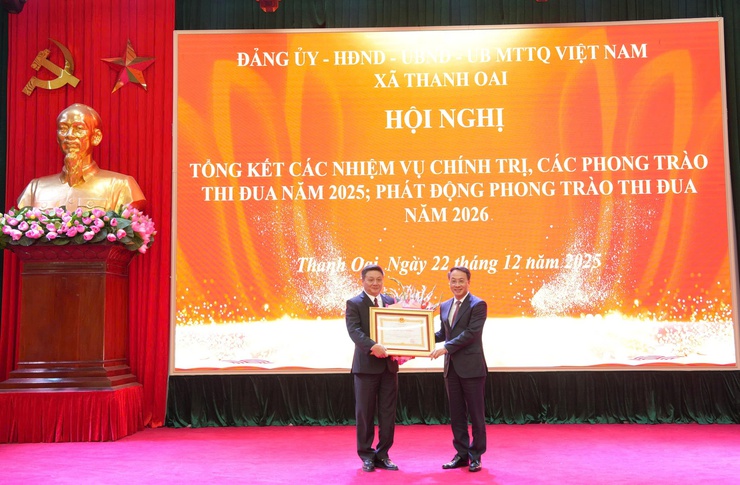 Xã Thanh Oai tổng kết phong trào thi đua năm 2025, tạo nền tảng bứt phá phát triển năm 2026