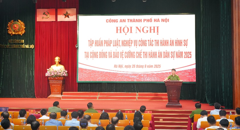 Công an thành phố Hà Nội tập huấn chuyên sâu công tác thi hành án hình sự tại cộng đồng và cưỡng chế thi hành án dân sự