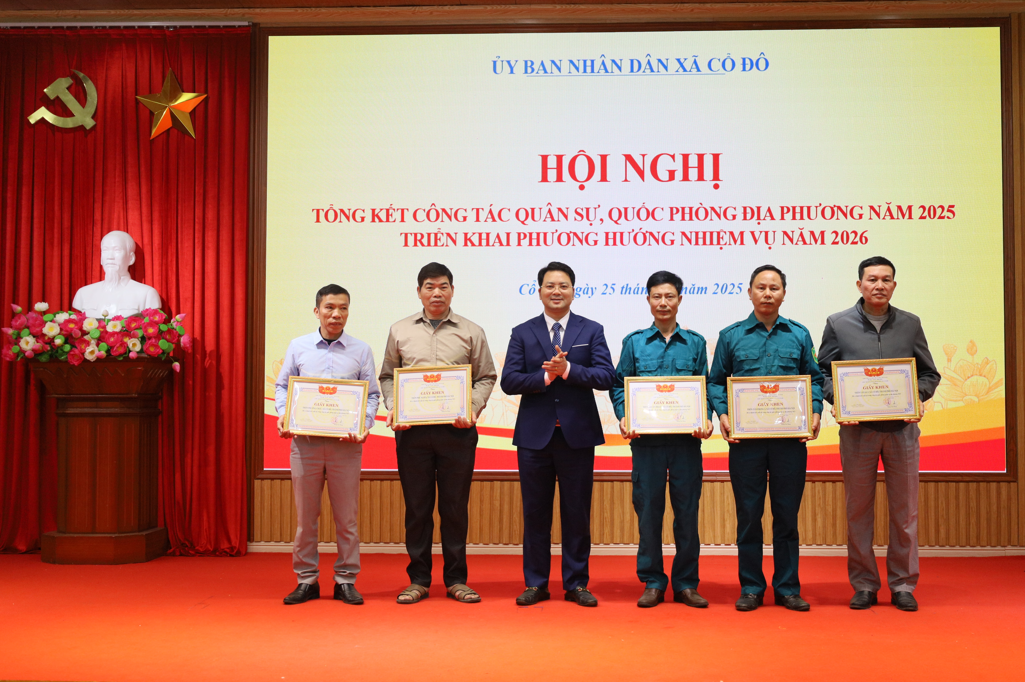 Xã Cổ Đô tổng kết công tác quốc phòng năm 2025, củng cố nền quốc phòng toàn dân vững chắc