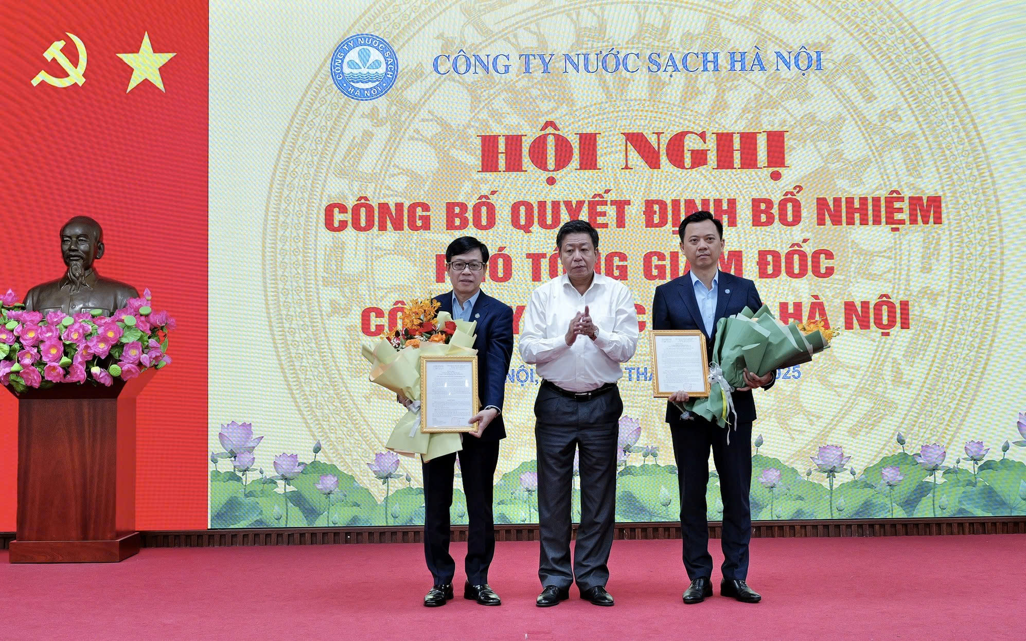 Hội nghị công bố và trao quyết định bổ nhiệm Phó Tổng Giám đốc Công ty Nước sạch Hà Nội