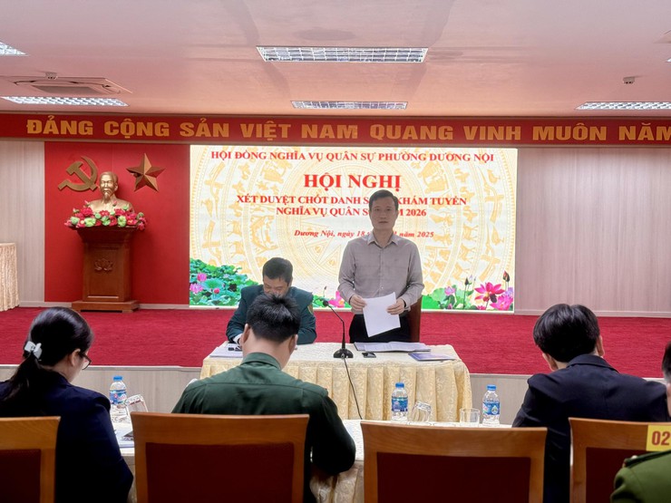 Phường Dương Nội triển khai chặt chẽ công tác khám tuyển nghĩa vụ quân sự năm 2026