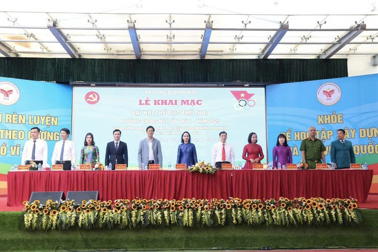 Phường Dương Nội khai mạc Đại hội Thể dục thể thao lần thứ I, lan tỏa tinh thần rèn luyện vì sức khỏe cộng đồng