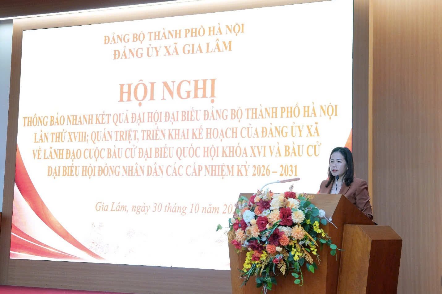 Đảng ủy xã Gia Lâm quán triệt kết quả Đại hội Đảng bộ thành phố và triển khai nhiệm vụ chuẩn bị bầu cử nhiệm kỳ mới