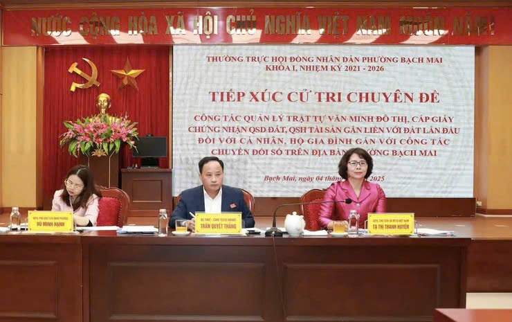 HĐND phường Bạch Mai tiếp xúc cử tri chuyên đề, tập trung giải quyết kiến nghị về trật tự đô thị và quản lý đất đai