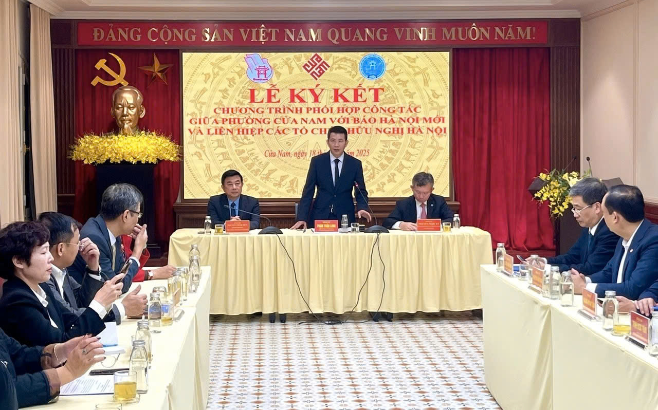 Phường Cửa Nam ký kết chương trình phối hợp tuyên truyền với Báo Hànộimới và Liên hiệp các tổ chức hữu nghị thành phố Hà Nội