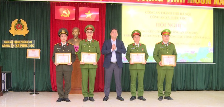 Công an xã Phúc Lộc hoàn thành và vượt nhiều chỉ tiêu công tác năm 2025