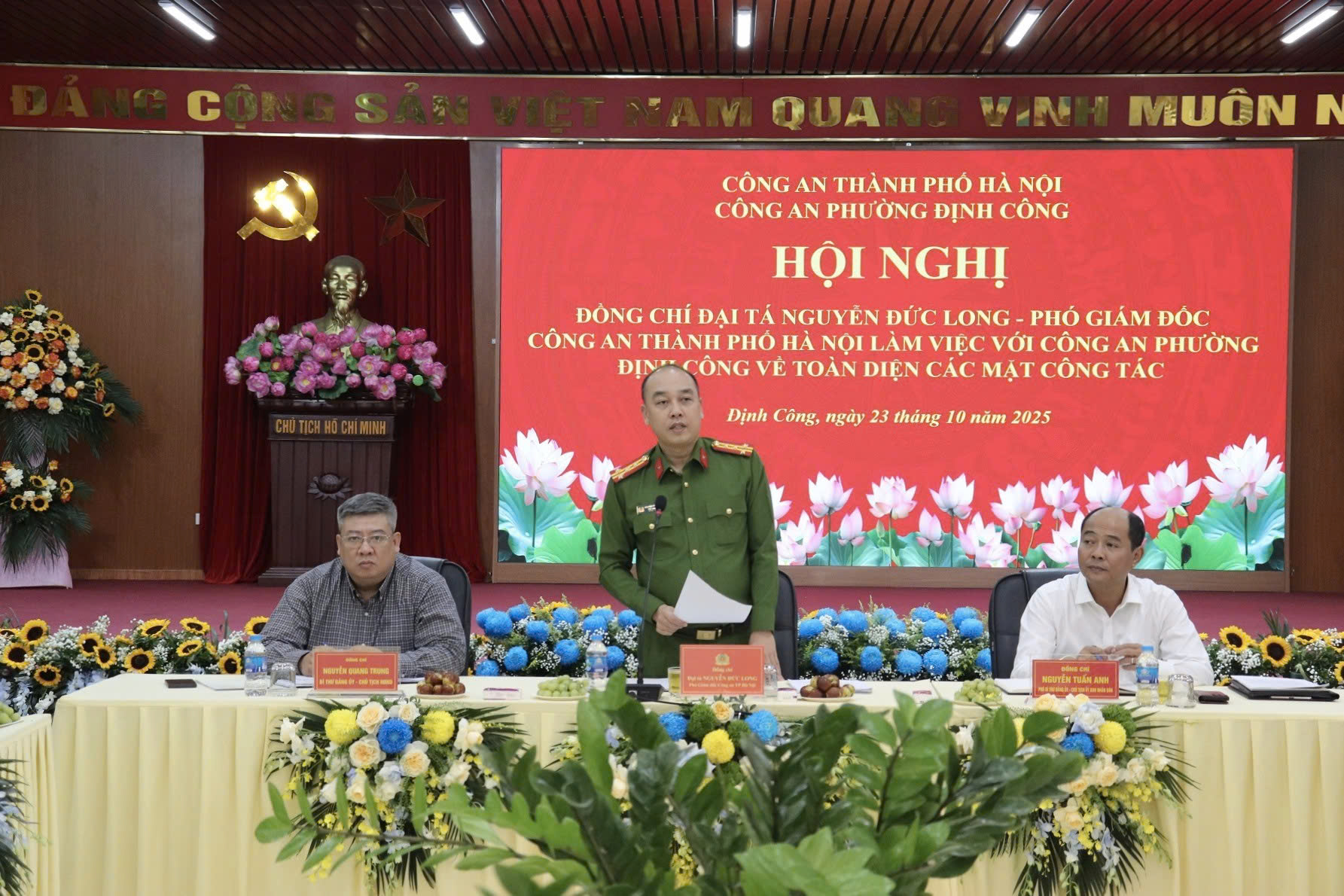 Công an thành phố Hà Nội kiểm tra toàn diện công tác Công an phường Định Công trong bối cảnh đô thị hóa nhanh