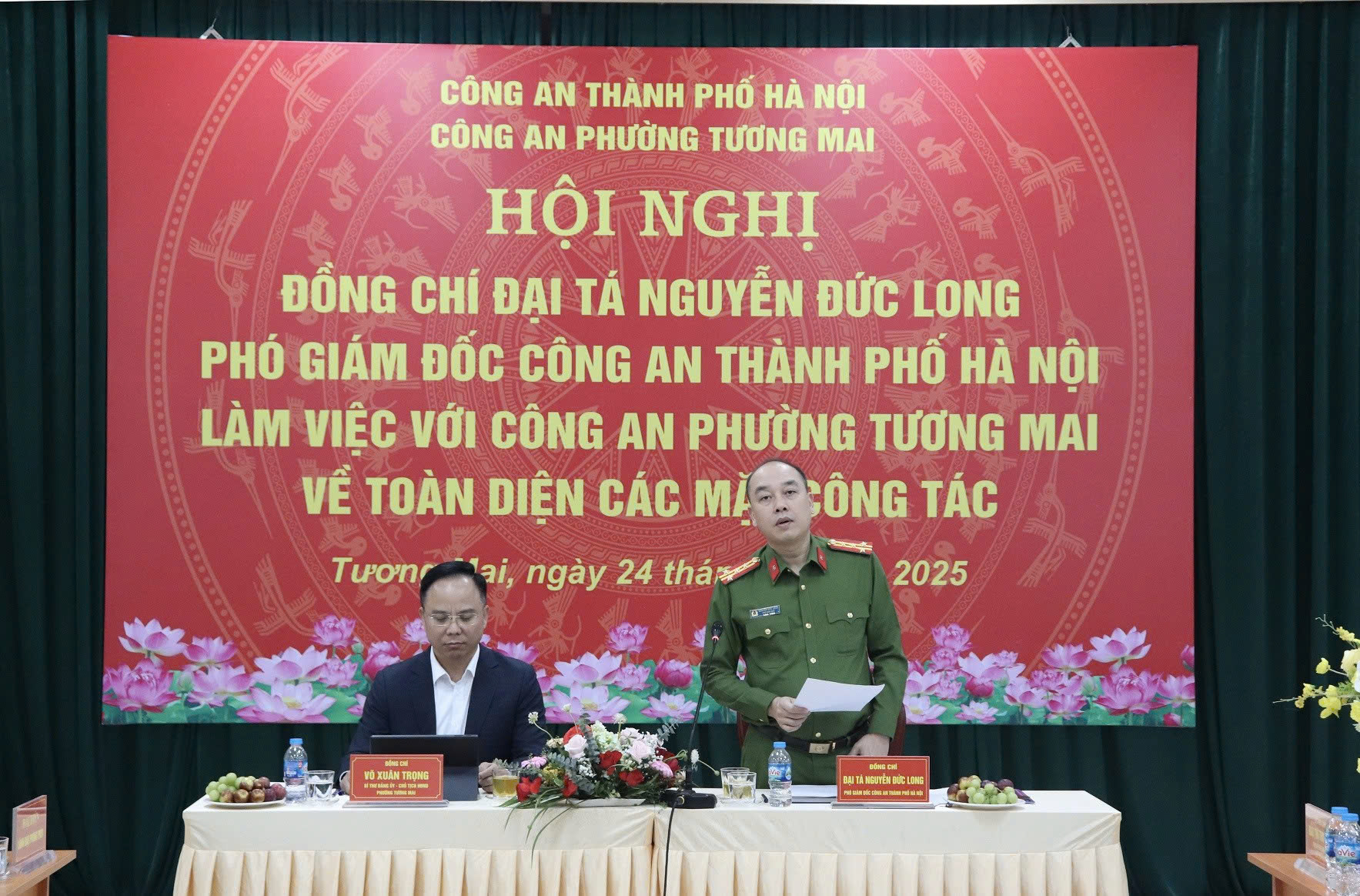Công an thành phố Hà Nội kiểm tra toàn diện công tác tại Công an phường Tương Mai