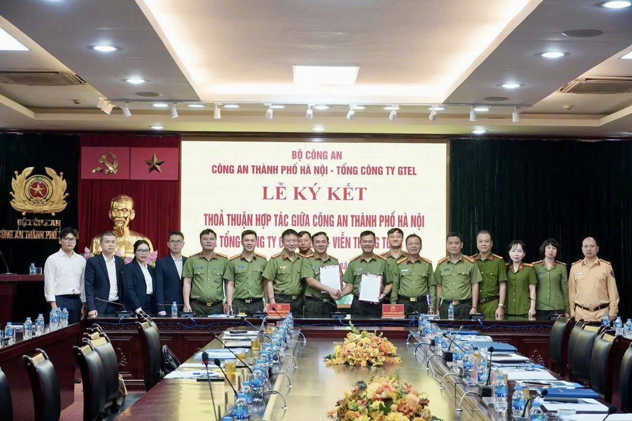 Công an thành phố Hà Nội ký kết hợp tác với Tổng Công ty Gtel, thúc đẩy chuyển đổi số trong giải quyết thủ tục hành chính