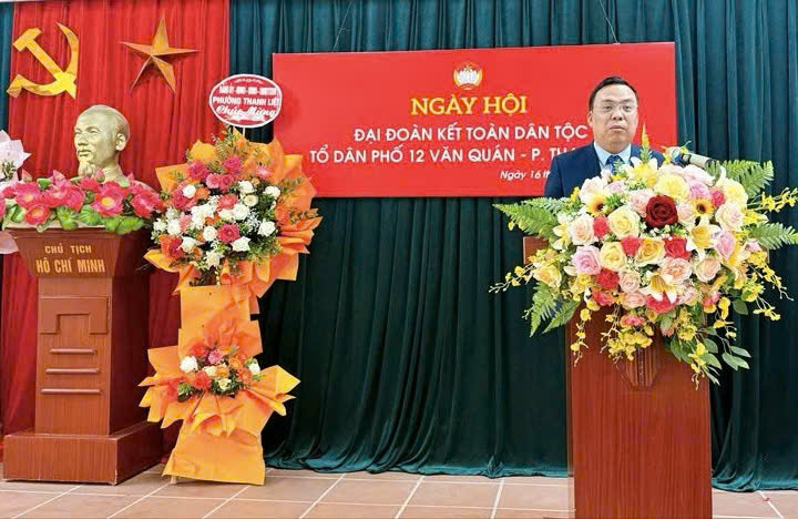 Ngày hội Đại đoàn kết tại Tổ dân phố 12 Văn Quán: lan tỏa tinh thần gắn kết, xây dựng khu dân cư văn minh